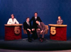 Primary view of object titled '[6 O'Clock channel 5 news team, 3]'.