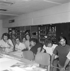 [NTSU students in a control room]