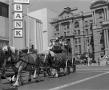 Thumbnail image of item number 1 in: '[Country Gold wagon in front of the Tarrant County Courthouse, 3]'.