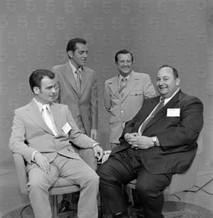 [Three men with Taft on the WBAP set]