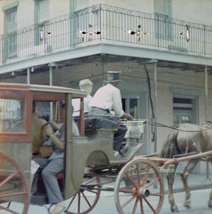 [Photograph of a stagecoach in New Orleans]