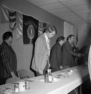 [Roy Eaton at a Lions Club meeting]