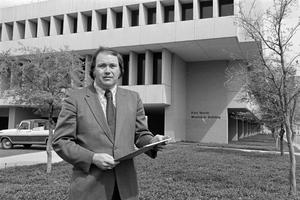 [Photo of Bill Hix in front of court house]