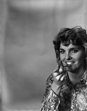 [Photograph of Holly Hollinger with fork]