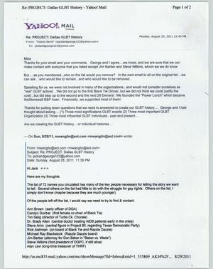 [Email from Evans Harris to Mike Anglin, August 29, 2011]