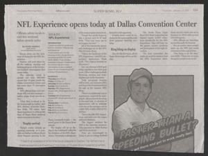 [Clipping: NFL Experience opens today at Dallas Convention Center]