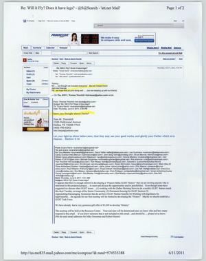 Primary view of object titled '[Email from Evans Harris to Thomas Thornhill, June 9, 2011]'.