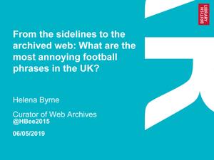 From the sidelines to the archived web: What are the most annoying football phrases in the UK?