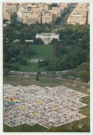 [Aerial view of the AIDS Memorial quilt, 1989]