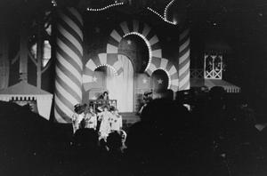 [Photograph of an audience watching a performance]