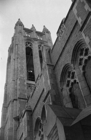 [Photograph of the tower of a church, 2]
