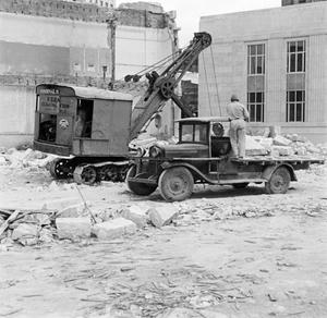 [Photograph of a demolition site]