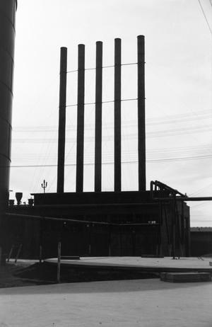[Photograph of a building with five smokestacks, 2]