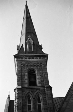 [Photograph of a church steeple]