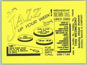 [Flyer for Jazz up your week!]