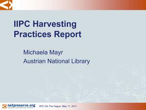 IIPC Harvesting Practices Report