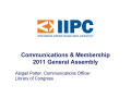Presentation: Communications Officer Report