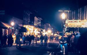 [Burbon Street at night]