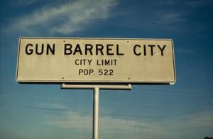 [Gun Barrel City city limit]
