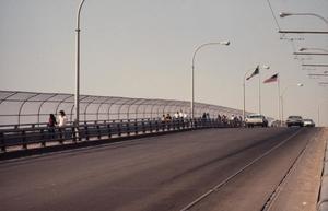 [Fence of a bridge at the El Paso-Juarez border]