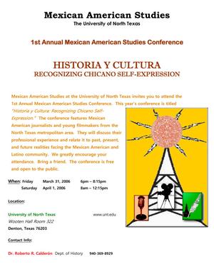 [1st Annual Mexican American Studies Conference flier]