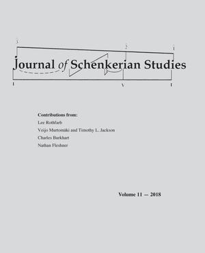 Journal of Schenkerian Studies, Volume 11, 2018