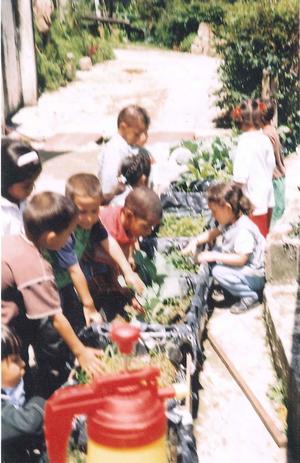 [Children helping in a Garden]