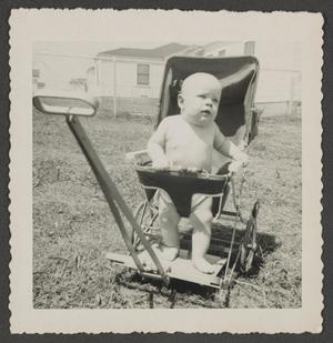 [Photograph of Paul Stiles in a stroller]