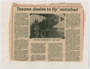 Primary view of object titled '[Clipping: 'Insane desire to fly' satisfied]'.