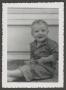Photograph: [Photograph of Albert in a striped outfit, 8]