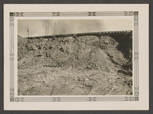 Primary view of object titled '[Dirt hill at a construction site]'.