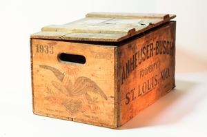 Primary view of object titled '[Design on an Anheuser-Busch crate]'.