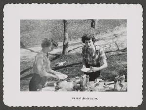 [Doris and an unknown woman at a picnic]