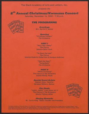 [Program: 8th Annual Christmas/Kwanzaa Concert]