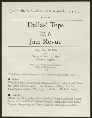 [Flyer: Dallas' Tops in a Jazz Revue]