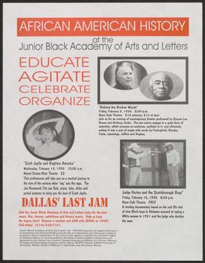 Primary view of object titled '[Flyer: African American History]'.