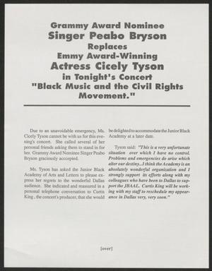 [Flyer: Grammy Award Nominee Singer Peabo Bryson]