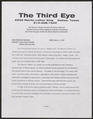[Press release: The Third Eye]
