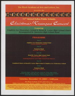 [Program: Christmas/Kwanzaa Concert]
