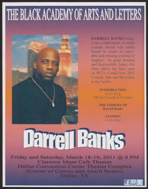 Primary view of object titled '[Flyer: Darrell Banks]'.