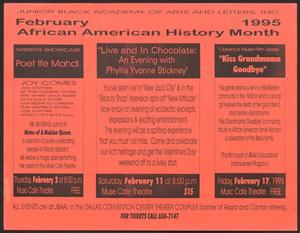 [Flyer: February 1995 - African American History Month