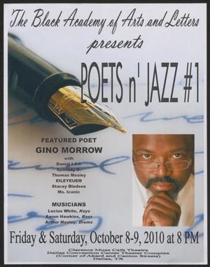 [Flyer: Poets n' Jazz #1]