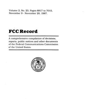 FCC Record, Volume 3, No. 15, Pages 4355 to 4630, July 18 - July 29, 1988