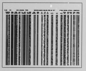 Primary view of object titled '[Rawlins Quadrangle: Single Record Data Listings]'.