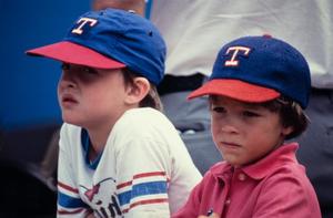 [Boys at a Texas Rangers' game]