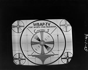 [Photograph of the WBAP-TV test pattern]