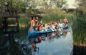 [People on a canoe at Six Flags]