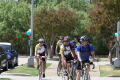 Primary view of [Riders approaching an LSRFA pit-stop]