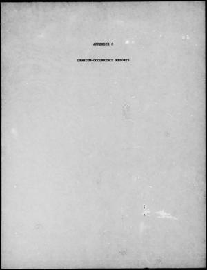 Primary view of object titled 'National Uranium Resource Evaluation, Athens Quadrangle, Georgia and South Carolina, Appendix C: Uranium-Occurrence Reports'.