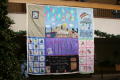 Photograph: [AIDS quilt on display at UNT campus]